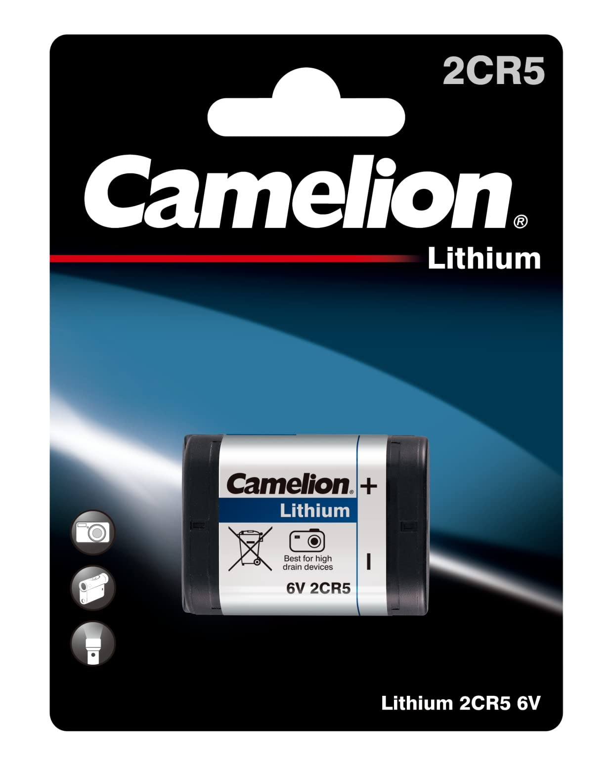 Camelion 2CR5 6 V Lithium-Ion Photo Battery