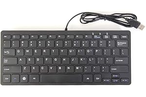 axGear Ultra Thin Wired USB Mini PC Keyboard for PC Apple Mac Laptop Notebooks