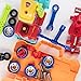 PREXTEX 35 Piece STEM Take-A-Part Do It Yourself Truck Carrier Tool Box with Racing Car and Realistic Lights and Sounds Great Toy for Boys and Girls