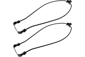 9 Inch Lamp Shade Harp Holder OZXNO 2-Pack Heavy Duty Horn Frame Lamp Shade Bracket with Light Base and Solid Lamp Finial DIY Lighting Replacement Accessories for Table/Floor Lamps (Black)