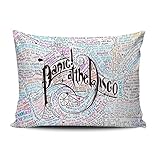 Hoooottle Custom Beauty Design Colorful Panic at the Disco Boudoir Pillowcase Rectangle Zippered One Side Printed 12x20 Inches Throw Pillow Case Cushion Cover