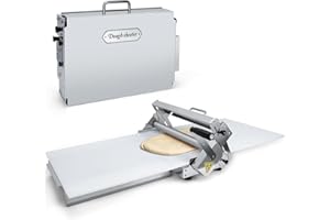 LEAFINNERIN 40.9''x15.5" Folding Dough Sheeter with Sheeter Board Manual Dough Roller Machine Stainless Steel Sheeter Thickness Adjustable