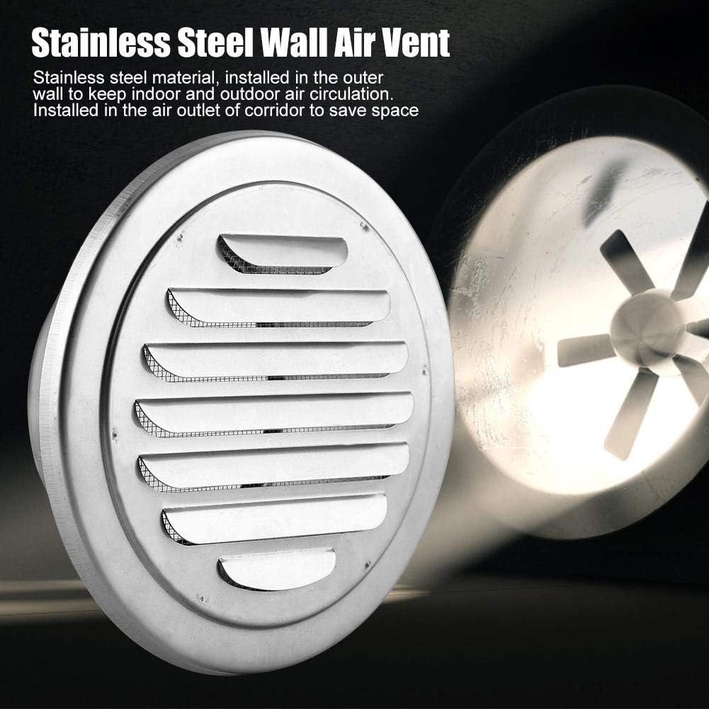 Round Air Vent Grille, Stainless Steel Wall Air Vent Flat Grille Ducting Ventilation Cover Outlet Insect Mesh - Image 4