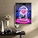 DIY 5D Diamond Painting by Number Kits Crystal Rhinestone Diamond Embroidery Paintings Pictures Arts Craft for Home Wall Decor (Rose in Bottle,Full Drill)
