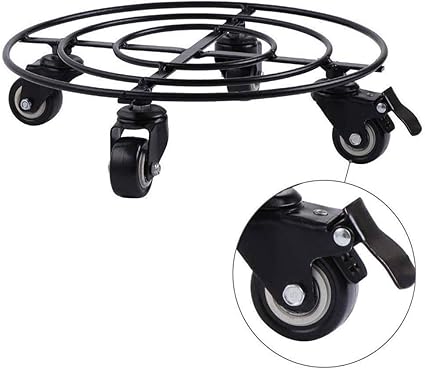 2 Stück Pflanzenroller Mit Rädern - Metall Blumenroller 50kg Tragkraft