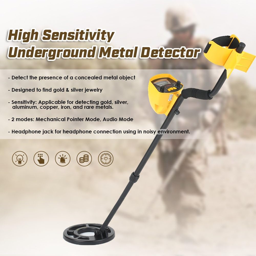 KKmoon MD3009II Metal Detector Ajustable Sensibilidad Subterráneo ...