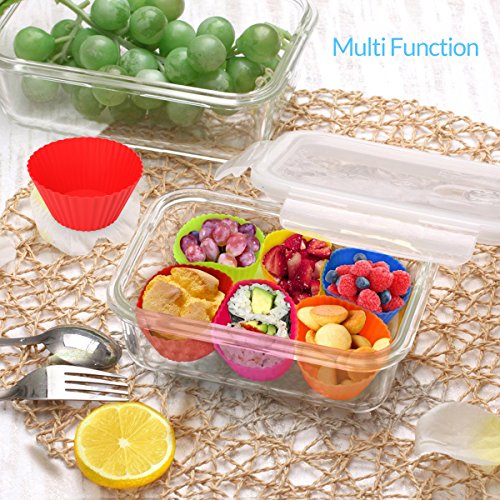 EXVI Non-Stick Silicone Bakeware Baking Muffin Cups Cupcake Liner Sets for Muffin Snacks Ice Cream Chocolate Dessert Molds
