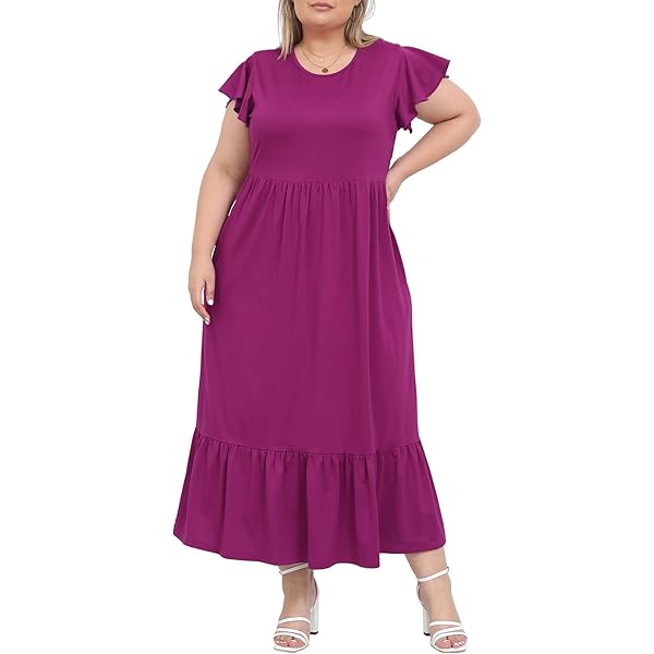 Long Sleeve A-line Funfash Plus Size Women's Empire Waist Midi Dress - Long  Sleeve Made In USA Opt Dress