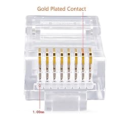 W-NECTOUN Cat5e RJ45 Connectors,100-PACK Cat5