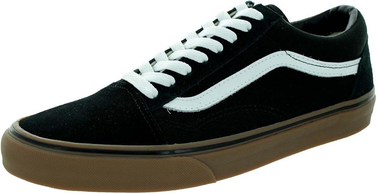 vans old skool v skate shoe black gum