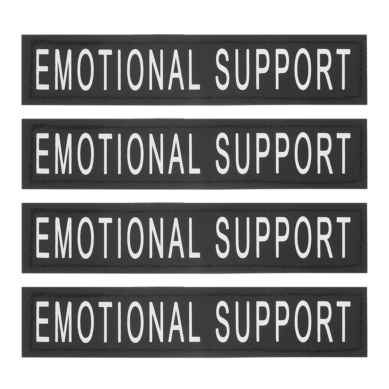 POPETPOP 2 Pairs Reflective Dog Patches Service Dog In Training Stickers Hook and Loop Patch for Animal Vest Harnesses Collars Leashes Black