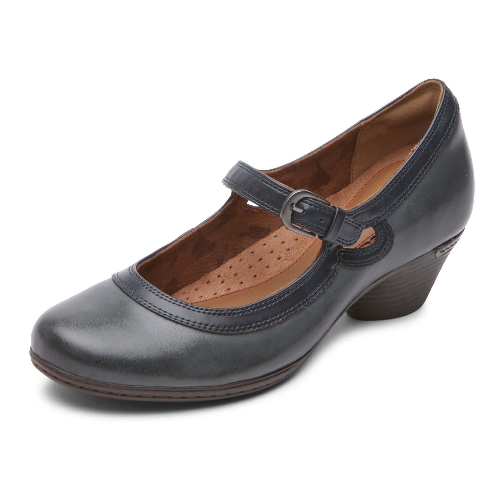 Cobb Hill Women’s Laurel Maryjane Loafer, Blue Leather, 9 Wide
