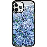 CASETiFY Impact Case for iPhone 12 Pro Max - Nantucket Blue Hydrangeas - Clear Black