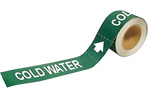 Brady 20412 Economy Pipe Markers-to-Go, B-736, 1" Height X 8" Width, White On Green Self-Sticking - Plastic Film, Legend "Col