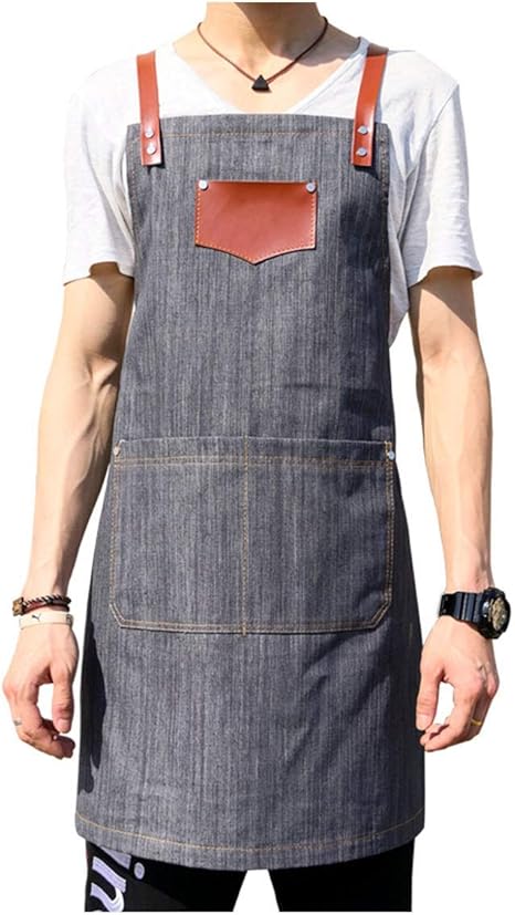 Amazon Bibiba ファッションクッキングエプロン キッチンエプロン レディース メンズ シェフ ウェイター カフェ ショップ q ヘアドレッサー ツール エプロン Size グレー Sb 122 エプロン オンライン通販