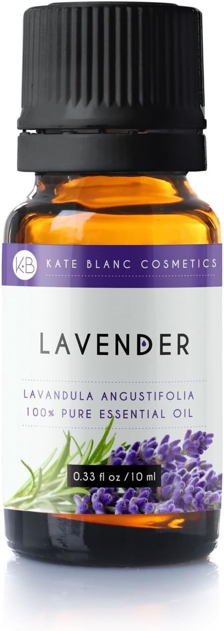 Lavender Essential Oil (Bulgarian) by Kate Blanc. 100% Pure, Premium Therapeutic Grade. Great for Aromatherapy. Help Relieve Stress, Anxiety. Promotes Peaceful Sleeping. 1-Year Guarantee. (10ml)