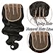 3 Part Lace Closure 4x4 Body Wave Human Hair Closure Piece with Baby Hair Natural Black Color No Bleached Knots (10 inch)