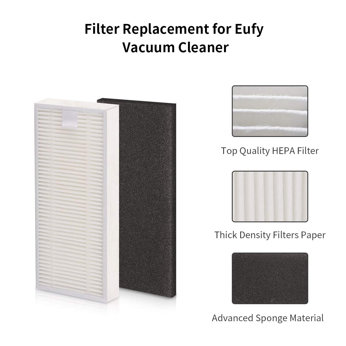 Keenstone Replacement Parts Kit for Eufy RoboVac 11S, RoboVac 30, RoboVac 30C, RoboVac 15C, RoboVac 12, RoboVac 35C Robotic Vacuum Cleaner Accessory