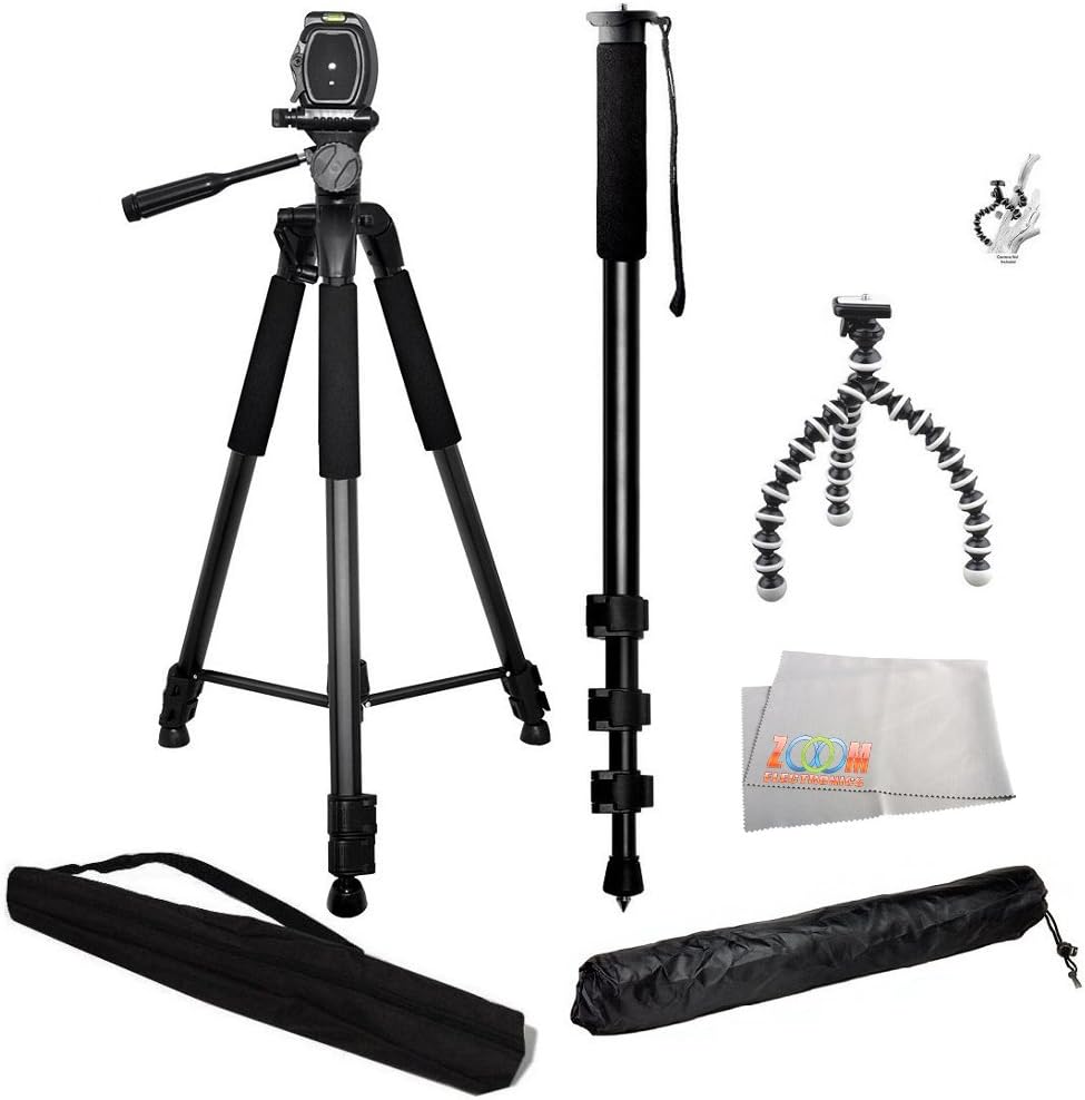 3PC Best Value Tripod Bundle for Nikon D5, D4, D850, D810, D800, D750
