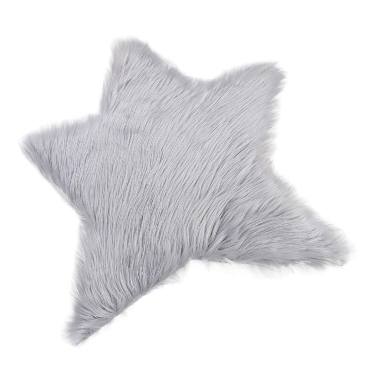 VORCOOL Soft cushion star shape, plush, decorative carpet mat, floor mat, tea mat (grey)