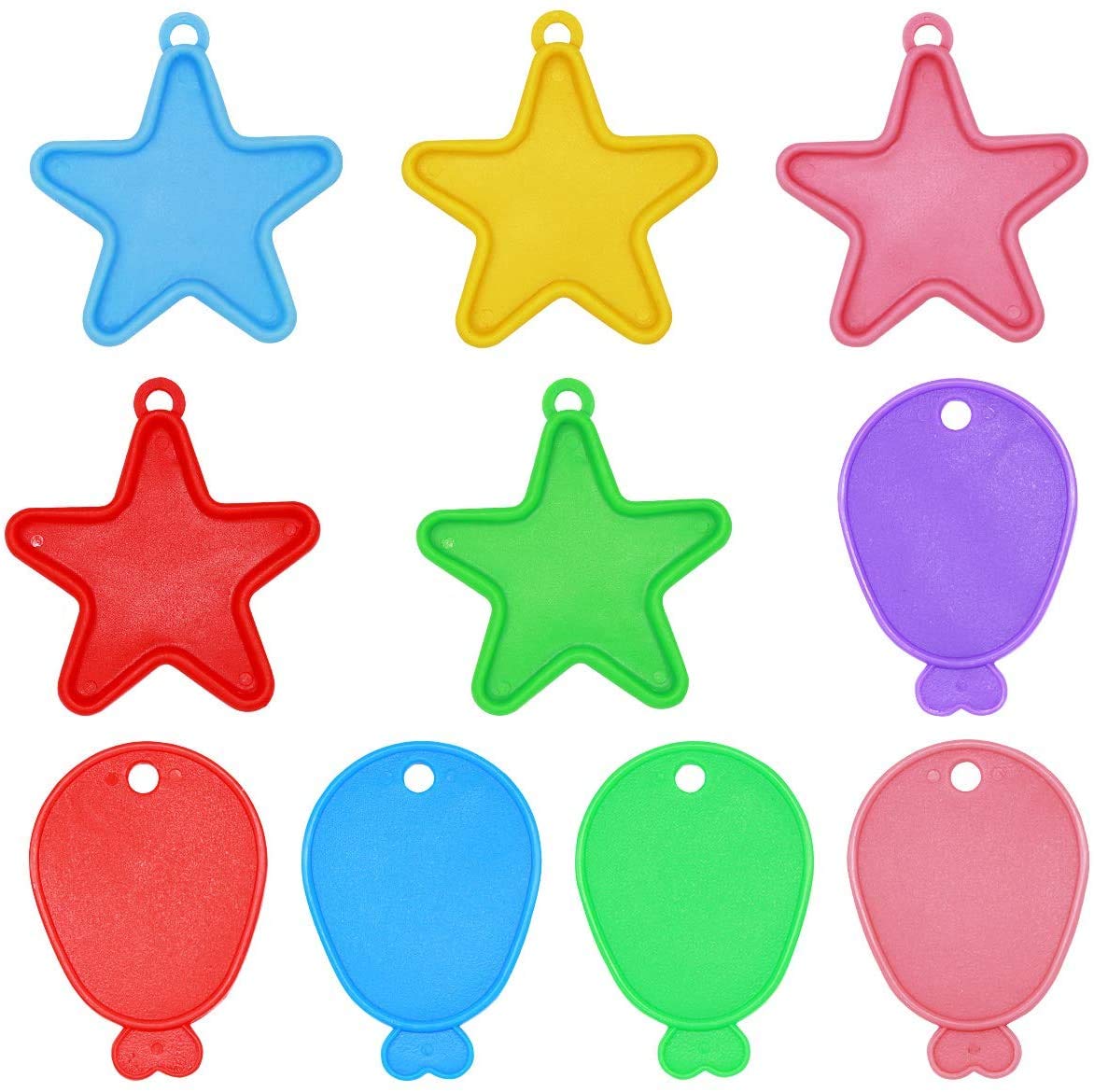 Photo 1 of HQDeal Colorful Balloon Weights, 20 Pieces Plastic Shaped Pentagram and Shaped Fish Balloon Weights.