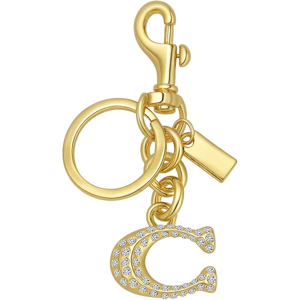 Portachiavi Hip Hop XO Unise – Ciondolo Con Lettera E Zirconia Cubica – Regalo Creativo Per Donne E Uomini – Oro/Argento