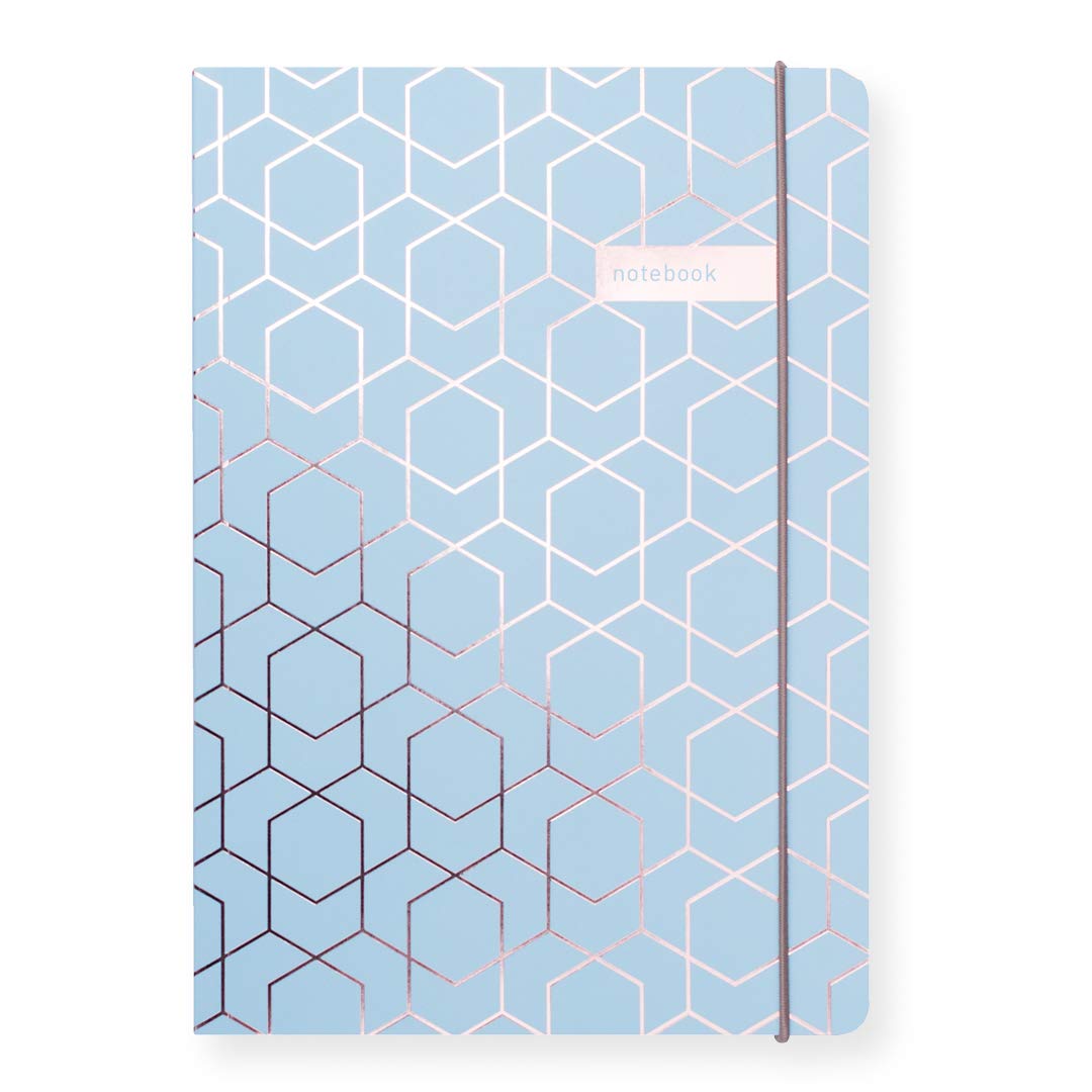 Matilda Myres A5 Lined Notebook with 192 Pages - Premium Hard Back Notebooks Lined for Journaling and Notes - Professional A5 Journal with Elastic Closure - Ideal Ruled Notebook - Blue