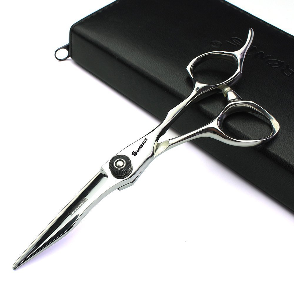 Japan 440 Steel Scissors Professional Hairdressing Scissors for Barber Thinning Hair Shears 5.5 inch(5.5 inch Flat Shear-AB) — image 1