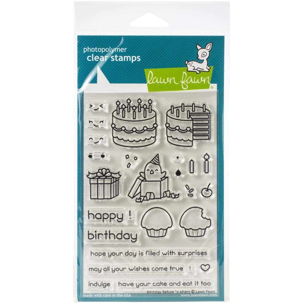 Lawn Fawn Clear Stamps 4'X6'-Birthday Before 'n Afters