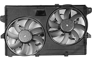 MYSMOT 621-392 Engine Radiator Dual Cooling Fan Assembly for Ford Edge 2007-2014 Lincoln MKX 2007-2015 V6 3.5L 3.7L, 7T4Z8C607A 7T4Z8C607B 7T4Z-8C607-A FO3115177