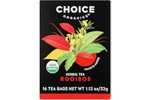 TAOINDUSTRY Choice Organic Teas, Herbal Tea, Organic, Rooibos, Caffeine-Free, 16 Bags, 1.27 oz (36 g)(1 Pack)