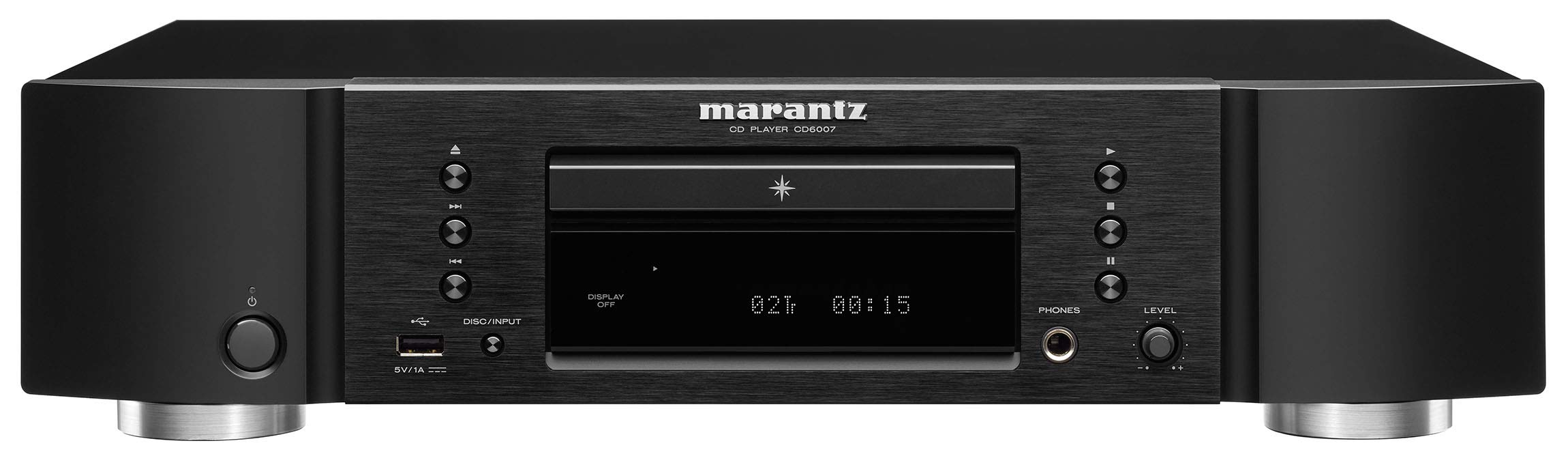 Marantz CD6007 HiFi CD Player, CD Player with CD and CD-R/RW Playback, USB, D/A Converter, Headphone Amplifier with HDAM-SA2, Gold-Plated Outputs, Black