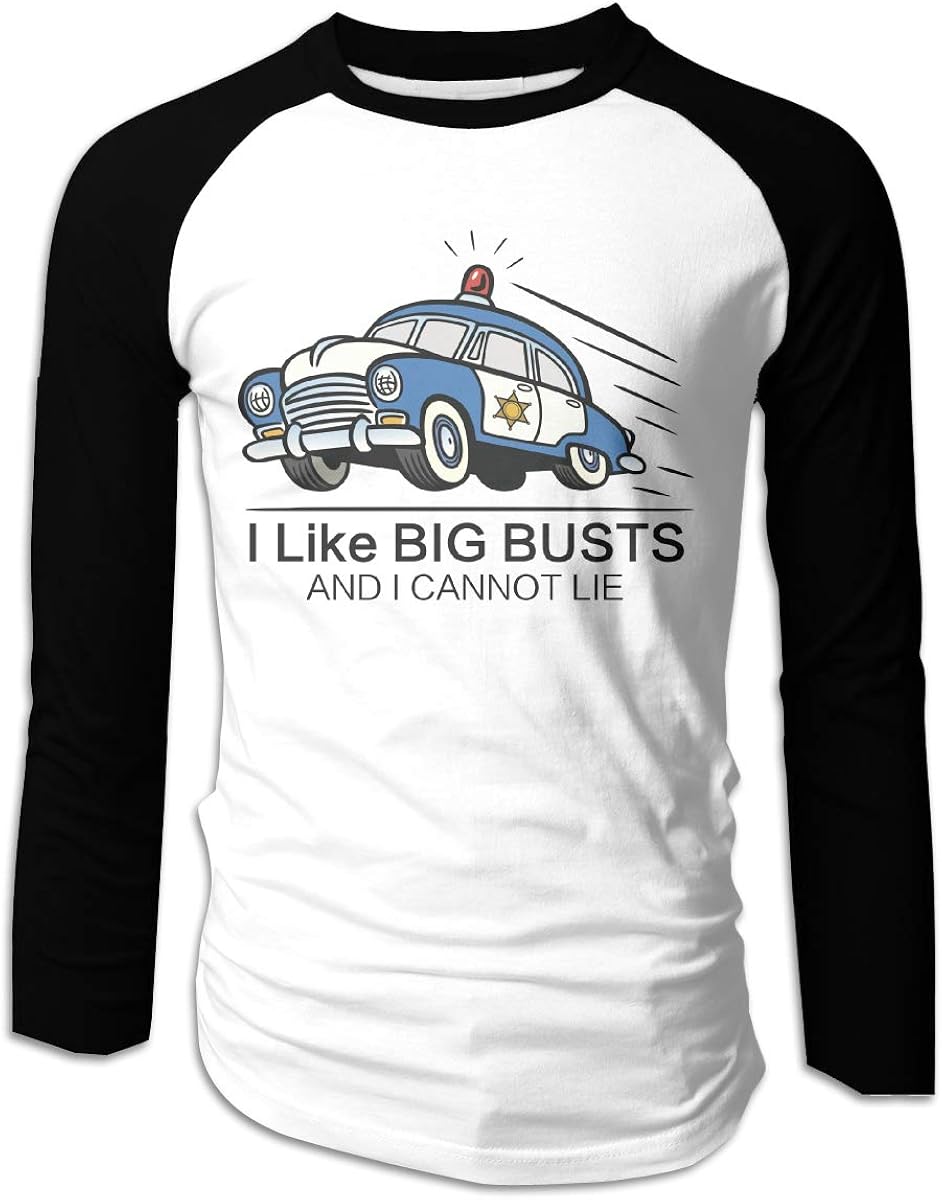 909 Big COP Busts Police Officer Men's Long Sleeve Baseball