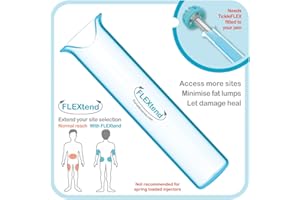 FLEXtend for Use with TickleFLEX for Extending Pen Needle Injection Sites, Minimizing Flat Lumps & Allowing Damage Heal - Sim
