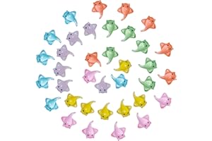 BBIAMSLEEP 60 Pcs Miniature Sting Ray Figurines Mini Manta Ray Figure Realistic Resin Sting Ray Cake Topper Mini Sting Ray Sea Animal Figurine for Fairy Garden Micro Landscape Decor Cake Topper