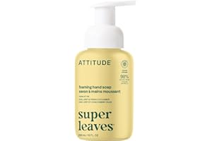 ATTITUDE Foaming Hand Soap, EWG Verified, Plant and Mineral-Based Ingredients, Vegan and Cruelty-free Personal Care Products, Lemon Leaves, 10 Fl Oz