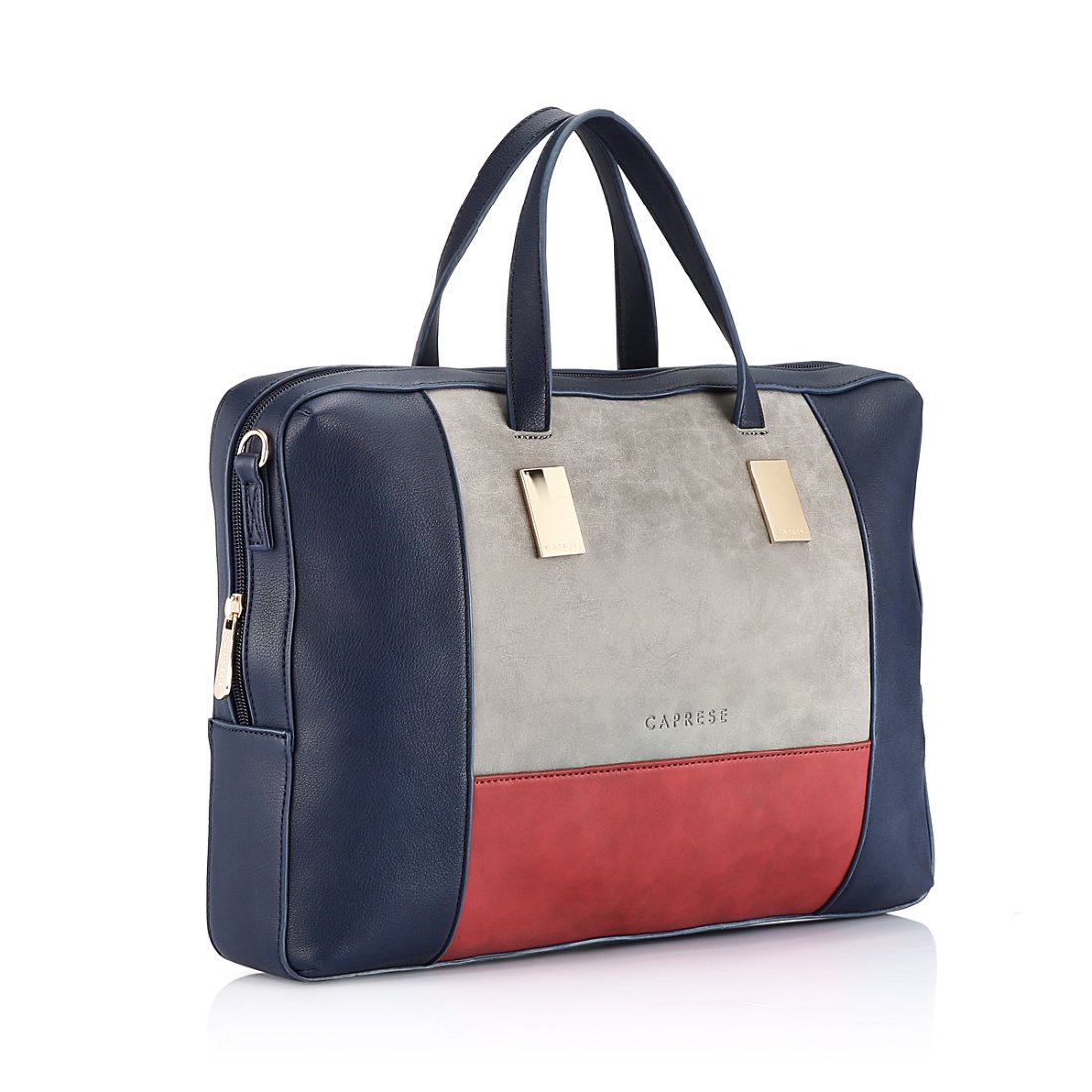 caprese shirine women's satchel (navy, grey and red) ()