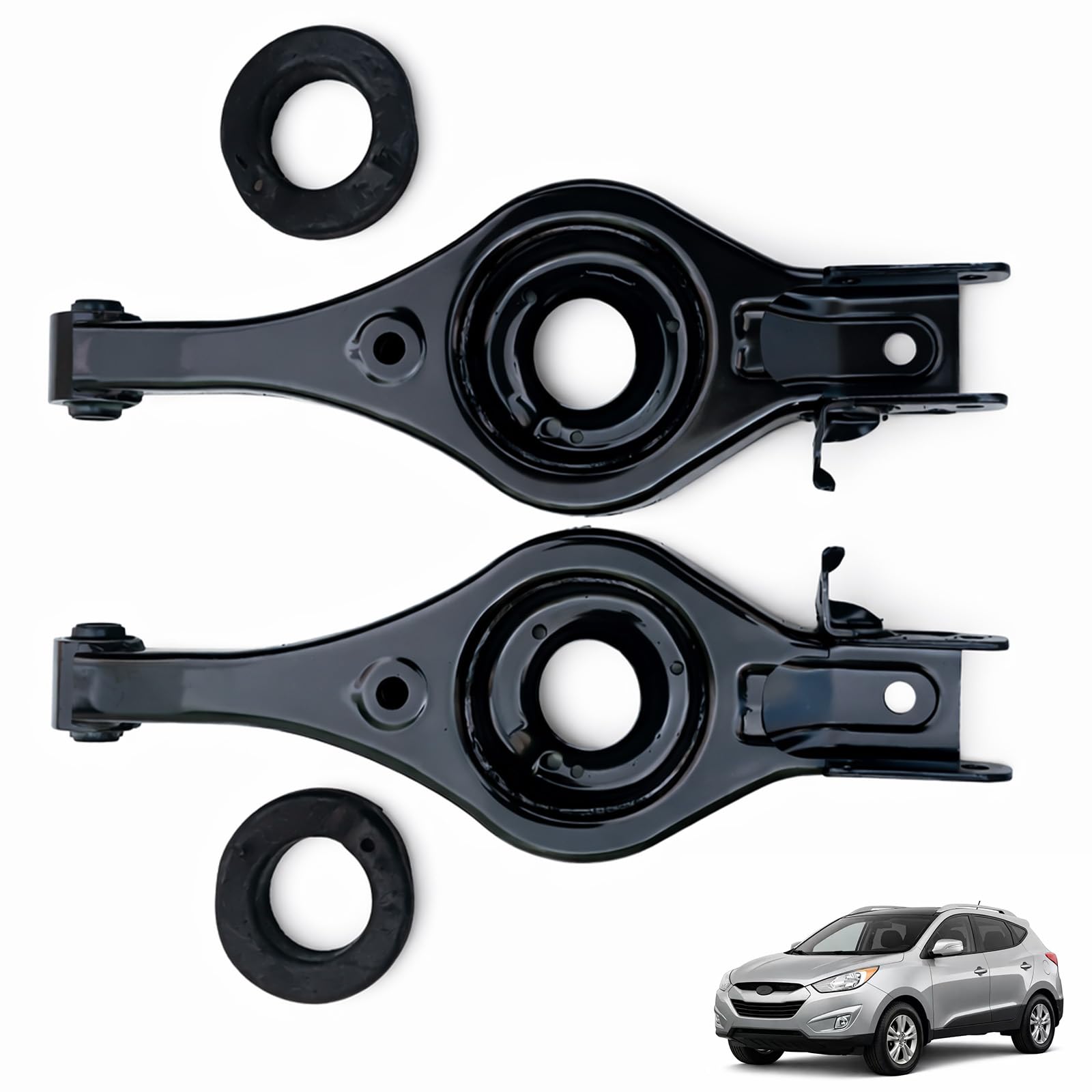 Photo 1 of Rear Lower Control Arm Set Compatible with Hyundai Tucson 4WD 2010 2012 2013 2014 2015, Kia Sportage 4WD 2011-2016, Left & Right Kit with Bushing (2PCS)