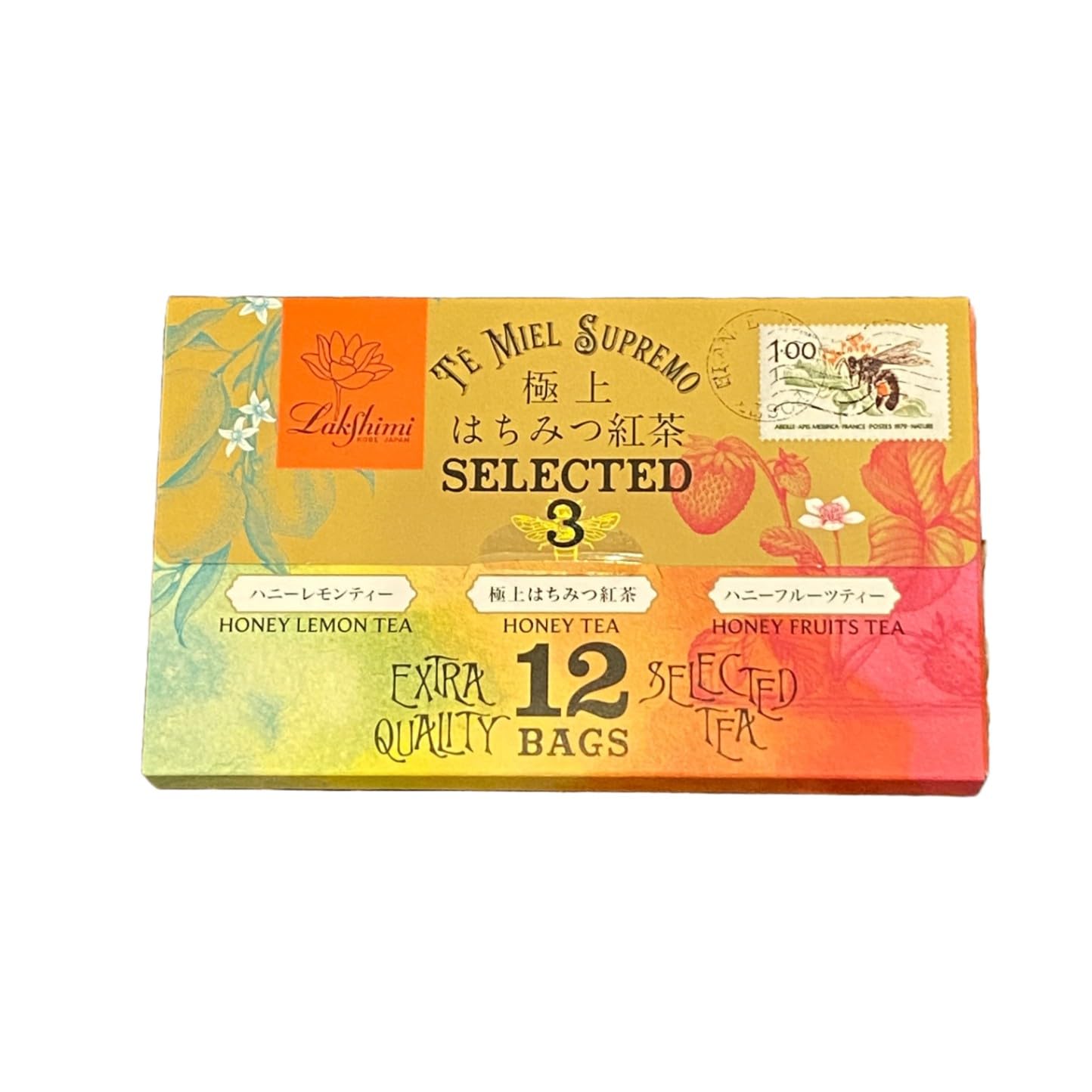 極上はちみつ紅茶 セレクテッド3 12袋 （レターパッケージ） Lakshimi Te' Miel SUPREMO の商品画像