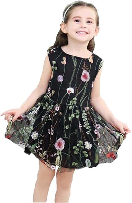 floral embroidered dress mesh