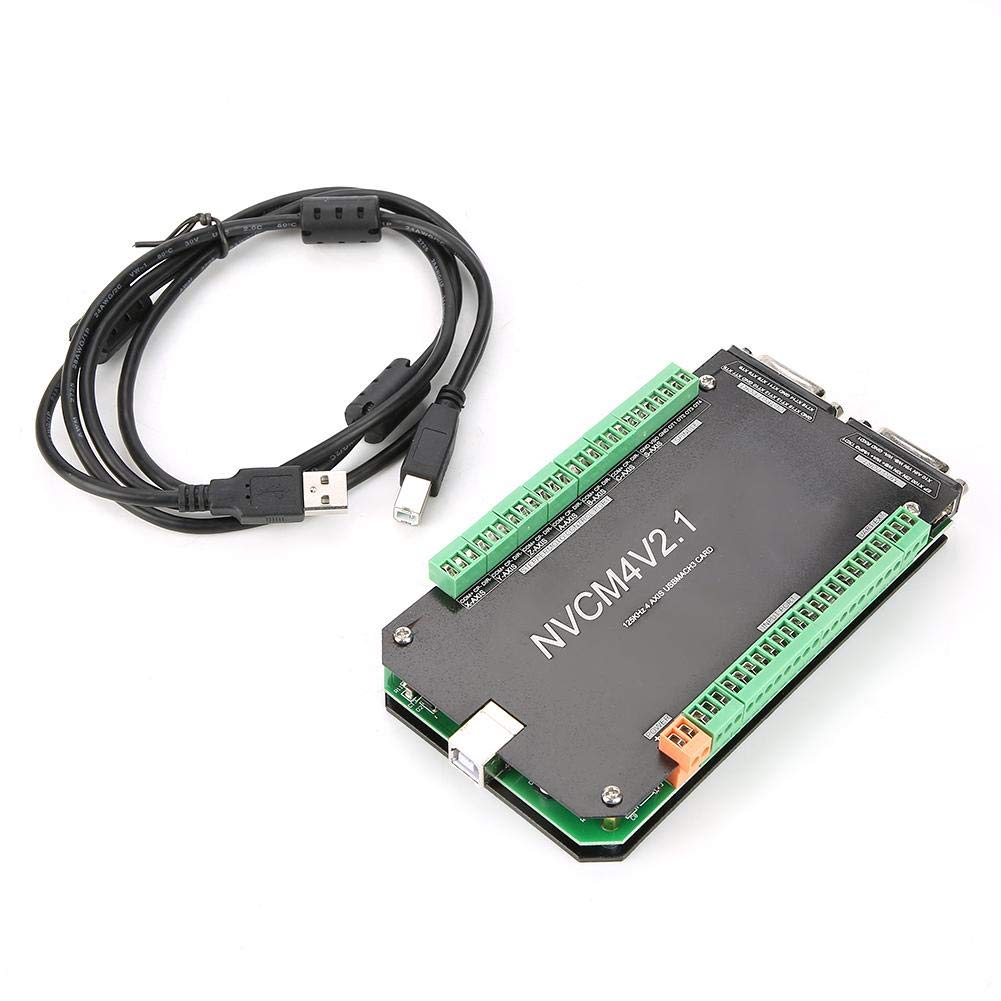 Akozon Motion Control Card, NVCM 4 Axis CNC Controller USB Interface Board Card for Stepper Motor