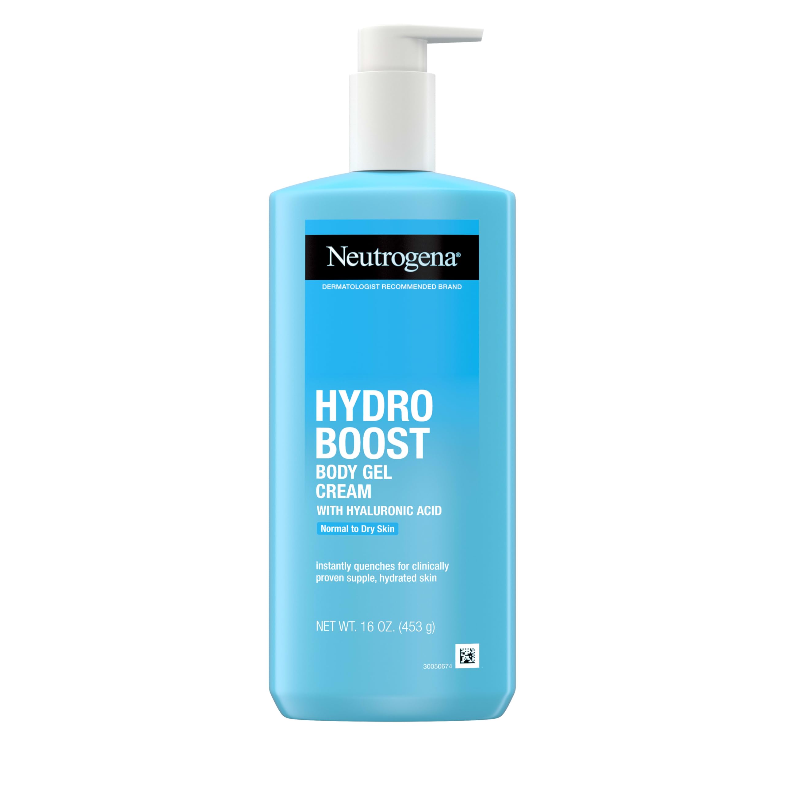 Photo 1 of Neutrogena Hydro Boost Body Gel Cream, Hydrating Body Lotion with Hyaluronic Acid for Normal to Dry Skin, Lightweight Fragrance-Free Hyaluronic Acid Moisturizer, 16 OZ