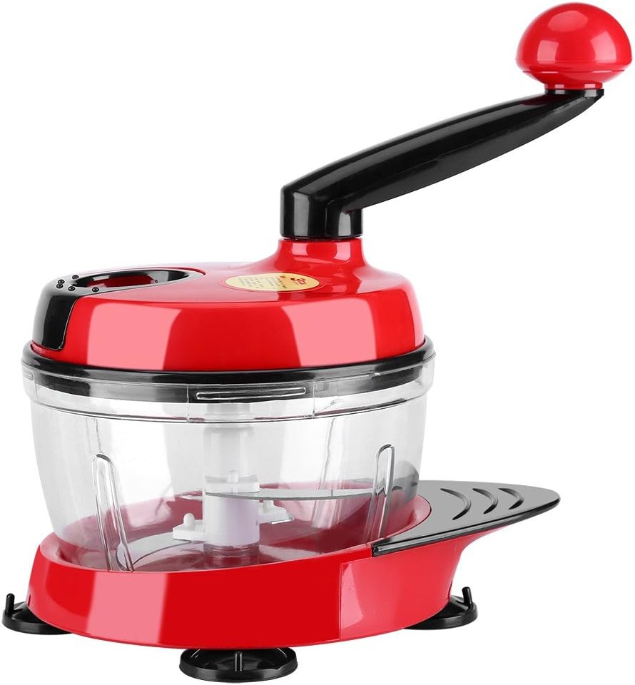 Kitchen Manual Food Processor Blender Food Chopper Mixer for Meat Fruits Vegetables Nuts Herbs Onions Garlic Tomatoes Red