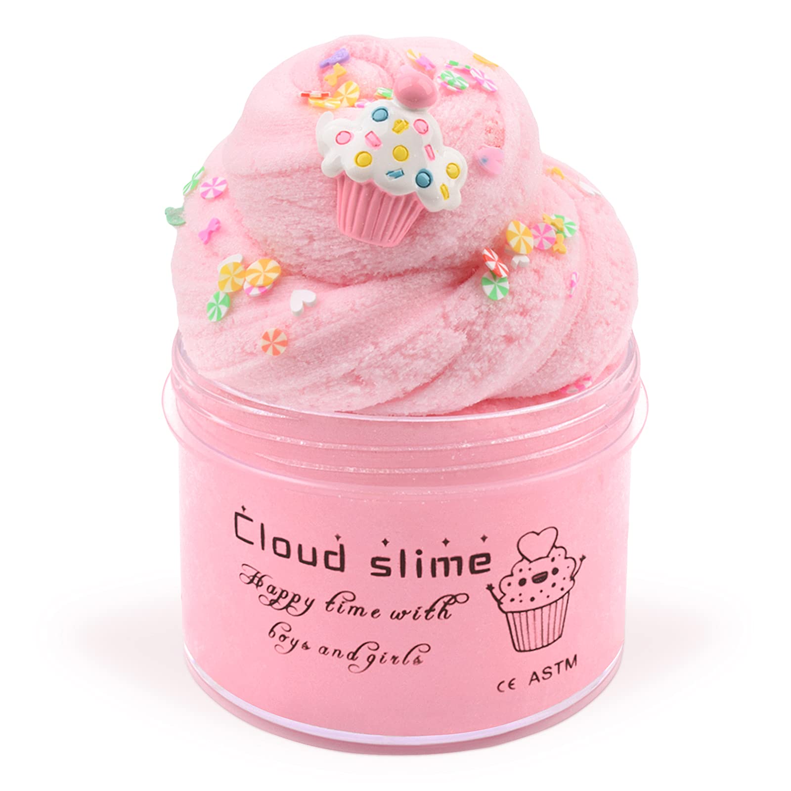 12 Pack Cloud Making Slime Kit, with Rainbow Cake Watermelon Grapes Butter Slimes Charms, Slime for Girls and Boys, Stress Relief Toy for Kids Education, Party Favor, Gift and Birthday
