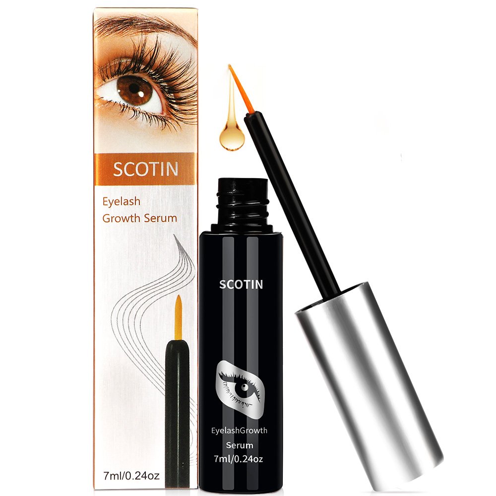 Super Bushy Eyelash Growth Serum, Carbon Black Makeup Full Soft Washable Mascara (7ml/0.24oz)