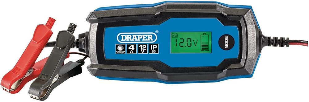 Draper 53489 6V/12V Smart Charger and Battery Maintainer 4A