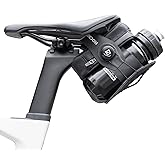 ROCKBROS Water-Resistant Bike Saddle Bag with Water Bottle Holder & Taillight Hanger – Large Capacity Rear Seat Pack for Road & Mountain Cycling