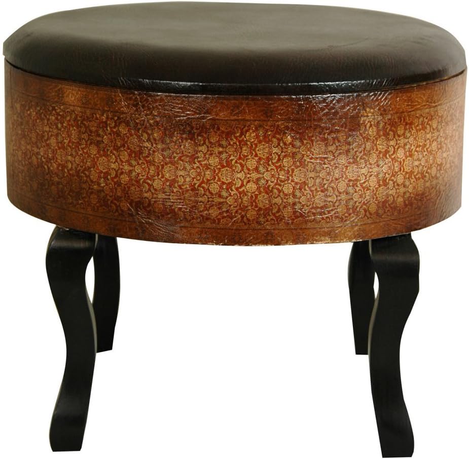 Oriental Furniture Olde-Worlde Vintage Ottoman/Stool
