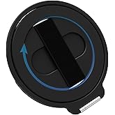 Gornergrat Grat 4 for Magsafe Magnetic Phone Grip Stand, 360° Rotatable Elastic Strap Loop, Detachable Ultra-Thin Aluminum Ring Kickstand Compatible with iPhone 17 Pro Max Air 16 15 14 13 12, Black