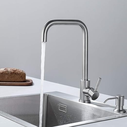 Auralum® Kitchen Sink Tap, Removable Tap, Mixer Tap, Mixer, High Spout